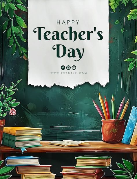 Teachers Day Background Design, Happy Teachers Day Background, Happy Teachers Day Design, Teachers Day Background, Teachers Day Design, Blackboard Background, Day Background, Happy Teachers Day, Free Business Card Mockup