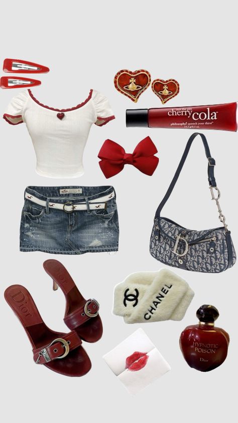 Red Aesthetic Vintage, Lana Core, 2000s Fashion Outfits, Mode Kpop, Fashion Mood Board, Modieuze Outfits, Swaggy Outfits, Really Cute Outfits, Cute Simple Outfits