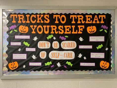 October Bulletin Board Ideas, Residence Life Bulletin Boards, Staff Bulletin Boards, September Bulletin Boards, Dorm Bulletin Boards, Counselor Bulletin Boards, October Bulletin Board, School Counseling Bulletin Boards, Res Life Bulletin Boards