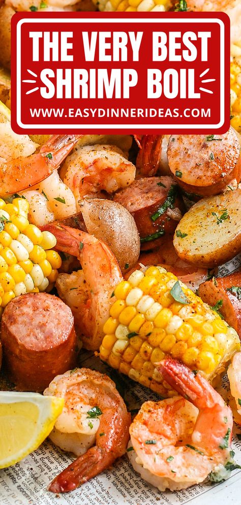 Shrimp Boil For Large Crowd, Cajun Shrimp Boil Recipe, Easy Shrimp Boil, Southern Meals, Seafood Boils, Boil Recipes, Shrimp Boil Recipe, Novice Chef, Facebook Recipes