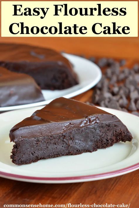 Chocolate Cake With Chocolate Ganache, Mint Chocolate Cake, Flourless Chocolate Cake Recipe, Cake With Chocolate Ganache, Flourless Chocolate Cake, Flourless Cake, Flourless Chocolate Cakes, Gf Desserts, Flourless Chocolate