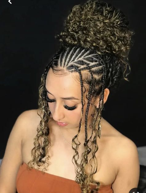 Quick Braided Hairstyles Updo, Black Women Vacation Hair, Cornrow Wedding Hairstyles, Wedding Hairstyles For Braids, Up Do Cornrow Hairstyles, Goddess Braid Updo, Unique Braid Hairstyles For Black Women, Goddess Braids Updo For Black Women, Goddess Hairstyles For Black Women