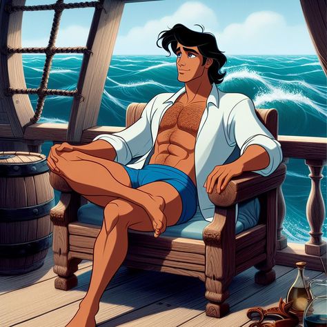 Prince Eric Cosplay, Male Mermaid Art, Moe Pfp, Male Disney Characters, Disney Dudes, Male Mermaid, Goth Disney, Animation Classes, Disney Prince