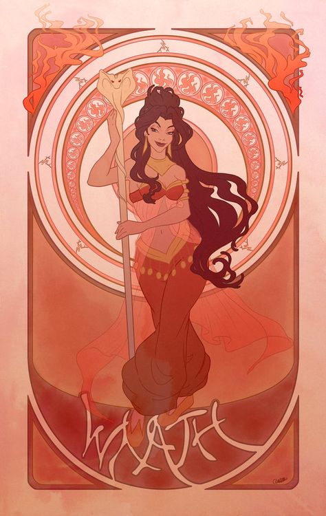 Princess Jasmine is Wrath [Princesses as the 7 Deadly Sins] Art Nouveau Disney, Fan Art Disney, Disney Amor, Karakter Disney, 7 Deadly Sins, Deviant Art, Art Disney, Arte Disney, Disney Aladdin