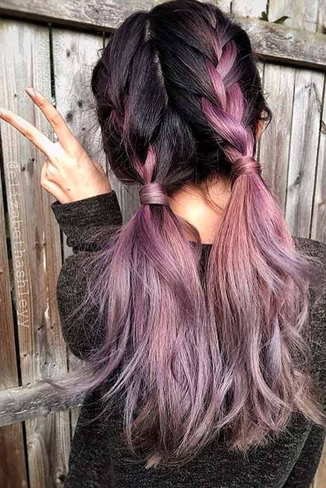 Light Purple Hair Color Ideas ★ See more: http://lovehairstyles.com/light-purple-hair-color-ideas/ Purple Hair Color Ombre, Purple Ombre Hair, Girls Braids, Hair Braid, Ombre Hair Color, Pastel Hair, Grunge Hair, 인물 사진, Ombre Hair