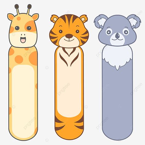 Tiger Bookmark, Bear Bookmark, Creative Mind Map, Book Bookmark, Handmade Bookmarks Diy, Penanda Buku, Tree Bag, Remove Bg, Preschool Activities Toddler