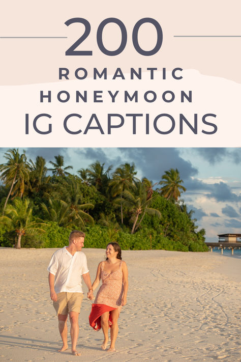 200 Honeymoon Travel Captions: Funny, Romantic & Creative Ideas Honeymoon Captions Instagram, Honeymoon Pictures Romantic, Jamaica Quotes, Paradise Quotes, Honeymoon Quotes, Romantic Funny, Vacation Captions, Best Captions, Perfect Honeymoon