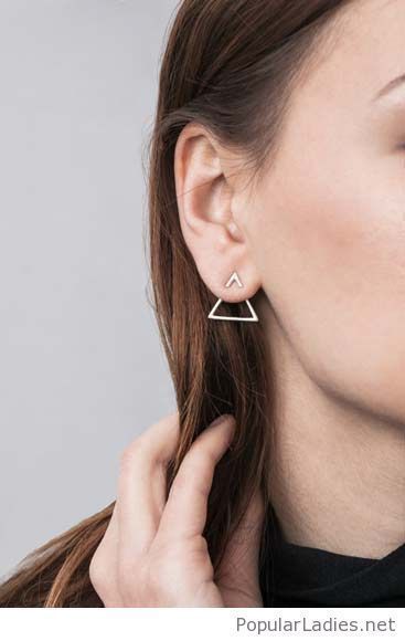 Minimalist Jewelry Earrings, Piercing Chart, Ear Pins, Triangle Earrings, Minimalist Earrings, Piercing Jewelry, Style Board, Minimalist Jewelry, Jewelry Trends