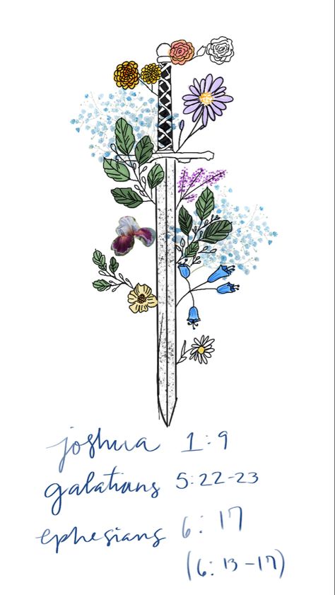 Flower Scripture Tattoo, Fruit Of Spirit Tattoo, 9 Fruits Of The Spirit, Ephesians 6:10 Tattoo, Ephesians 6:11 Tattoo, Joshua 1:9 Tattoo Women, Cross And Vine Tattoo, Ephesians 6:17, Fruit Of The Spirit Tattoo Ideas