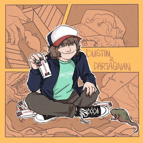 Dustin Stranger Things Fanart, Dustin Henderson Drawing, Dustin Henderson Fanart, Dustin Fanart, Babysitter Steve, St Fanart, Dusty Bun, Stranger Things Tumblr, Dustin Stranger Things