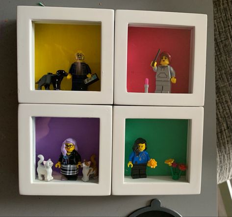 Lego Shadow Box Ideas Diy, Lego Shadow Box Ideas, Lego For Adults, Lego Family, Lego Library, Lego Room Decor, Lego Frame, 3d Picture Frame, Shadow Box Ideas