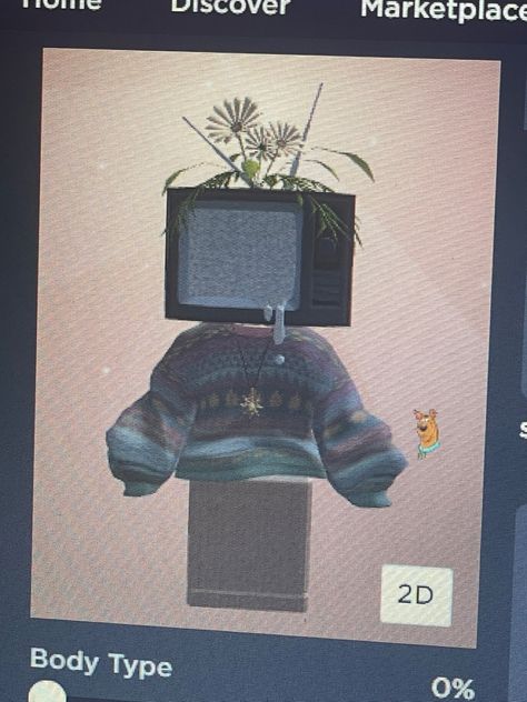 Object Head Roblox Avatar, Weird Core Roblox Avatars, Alien Roblox Avatar, Weird Roblox Avatars, Weirdcore Roblox Avatars, People Reference, Object Heads, Tv Head, Cute Alien