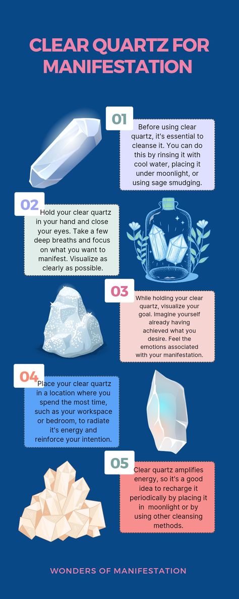 Quartz crystal for manifestation. Crystals For Luck And Abundance, What Does Clear Quartz Do, How To Use Clear Quartz, Manifesting With Crystals, How To Cleanse Clear Quartz, Clear Quartz Affirmation, How To Charge Crystals, Manifest Crystal, Crystal For Luck