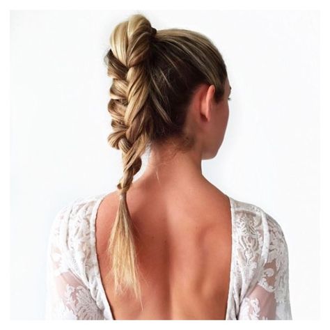 High ponytail braid ❤ liked on Polyvore featuring accessories, hair accessories, hair and white hair accessories High Ponytail Braid, Smart Hairstyles, High Ponytail Hairstyles, Easy Updo, Easy Updo Hairstyles, Braided Hairdo, French Braid Hairstyles, Hairstyles Braided, Braided Ponytail Hairstyles