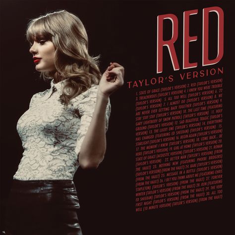 Taylor Swift Red Album, Style Taylor Swift, Taylor Swift Red Tour, Taylor Swift Playlist, Mark Foster, Loving Him Was Red, Taylor Swift Web, State Of Grace, Chris Stapleton