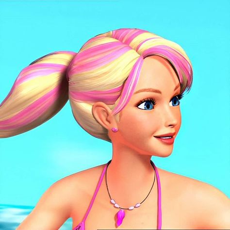 Barbie Merliah, Barbie Movie Aesthetic, Barbie In A Mermaid Tale, Pink Hair Highlights, Mermaid Barbie, Movie Aesthetic, Barbie Images, Real Mermaids, Mermaid Tale