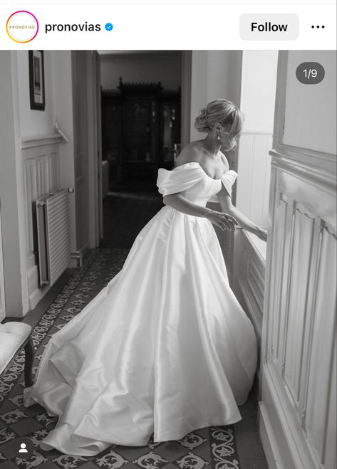 Satin Wedding Dress With Long Sleeves, Sleek Wedding Dress With Sleeves, Teuta Matoshi Wedding Dress, Wedding Dresses Puffy Sleeves, Elegant Modern Wedding, Beautiful Outdoor Wedding, Wedding Money, Classic Brides, Dream Wedding Ideas Dresses