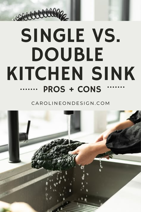 Double Sink Kitchen, Kitchen Sinks Ideas, Sink Ideas Kitchen, Sink Trends, Large Kitchen Sinks, Single Sink Kitchen, Kitchen Sink Ideas, Organizing Kitchen, Double Kitchen