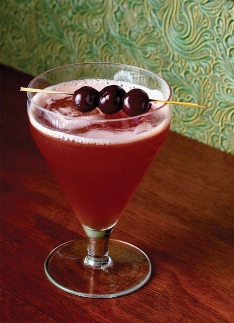 Cherry Bounce Cocktail Recipe | PUNCH Cherry Cocktails, Cherry Bounce, Cherry Syrup, Cherry Brandy, Cherry Cocktail, Martha Washington, Cherry Desserts, Cherry Recipes, Cherry Juice