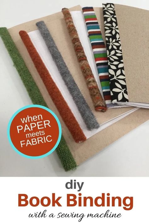 Binding Paper Diy Simple, Fabric Book Binding Diy, Binding Papers Together, Simple Book Making, How To Bind A Book With Thread, Simple Book Binding Methods, Binding Books Diy Simple, Fabric Book Binding, Binding Books Diy