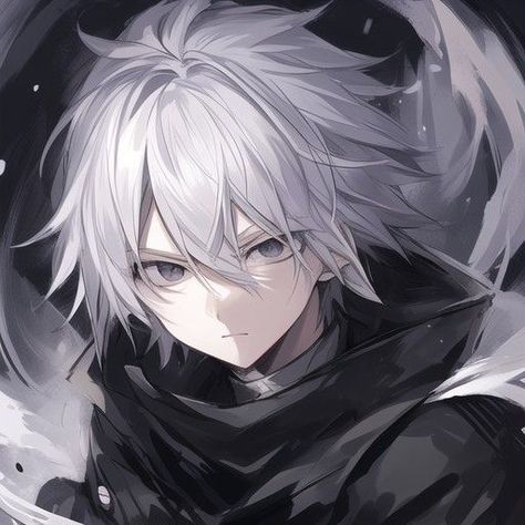 White Hair, Anime Character, Hair, Anime, White, Black