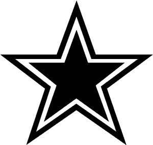 . Cowboys Star, Printed Tshirt, Star Black, No Background, Vinyl Sticker, Cars Trucks, Laptop, Trucks, Screen