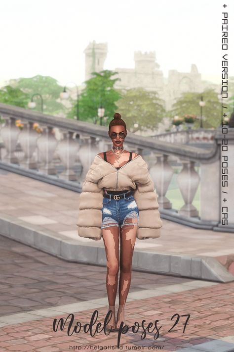 Model poses 27 |Pose Pack & CAS| | helgatisha on Patreon Pose Female, High Fashion Poses, 4 Poses, Sims 4 Expansions, High Fashion Models, Fashion Model Poses, Sims 4 Cas, Insta Models, Sims 4 Cc Finds