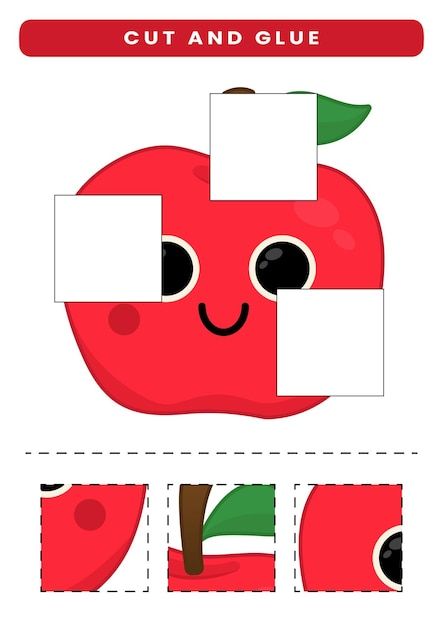 Cut Activities For Kids, Cut And Glue Activities For Kids, Glue Activities For Kids, Fruits Activities For Kids, School Book Design, Shape Activities Preschool, Kids Worksheets Preschool, Kindergarden Activities, Pattern Activities