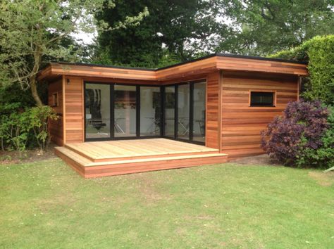 Contemporary Garden Rooms Container Home Designs, Contemporary Garden Rooms, Garden Pods, Garden Cabins, Summer House Garden, Backyard Studio, Backyard Office, Office Office, Contemporary Garden