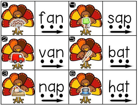 Thanksgiving Phonemic Awareness Activities, Cvc Thanksgiving Activities, Thanksgiving Activities For Sped, Thanksgiving Stations Kindergarten, Thanksgiving Beginning Sounds Free, Turkey Sight Words, Thanksgiving Cvc Activities, Thanksgiving Syllables Free, Thanksgiving Ideas Kindergarten