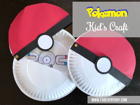 Pokemon Kid Paper Plate Poke Ball #pokémon #pokemonparty #kidsbirthday #kidsbirthdayparty #kidsbirthdayideas #birthdayparties #partyideas #partythemes #birthdaytheme #partydecor #partydecorations Pokemon Kids Craft, Pokemon Crafts For Kids, Easy Pokemon, Video Game Crafts, Pokemon Crafts, Pokemon Ideas, Pokemon Diy, Pokemon Ball, Arts And Crafts For Teens