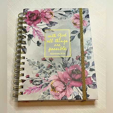 With God All Things Are Possible - Spiral Bound, Hard Cover Prayer Journal For Women. Manifestation Journal Cover, Womens Bible, Embossed Leather Journal, Wine Journal, Christian Activities, Moleskine Journal, Devotional Journal, Planner Business, Womens Bible Study