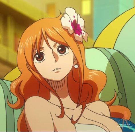 anime : one piece An Anime, A Woman, Couch, One Piece, Red, Hair, Anime