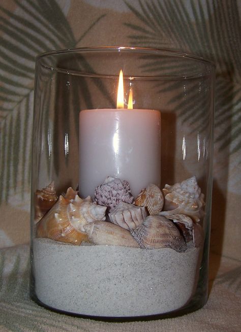 Beach Crafts For Adults, Decor With Candles, Flower Arrangements For Church, Bridesmaid Dresses Ideas, Beach Centerpieces, Gardening Design Diy, Beach Wedding Centerpieces, Drawing Room Decor, Seashell Wall Art