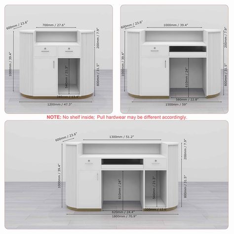 Small reception desk design