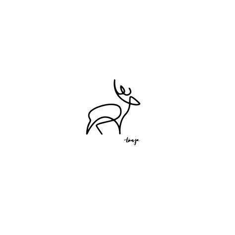 Minimalistic Deer Tattoo, Deer Tattoo Outline, Dainty Moose Tattoo, Mini Deer Tattoo, Simple Deer Tattoos For Women, Fine Line Stag Tattoo, Deer Tattoo Minimalist, Elk Line Art, Buck Tattoo Small