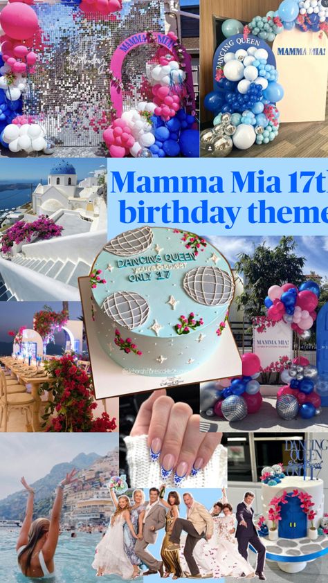 Mamma Mia the best movie and dancing queens one of the best movies ever into a 17th birthday theme!! 17th Birthday Party Ideas, Queen Birthday Party, 21st Birthday Themes, 17 Birthday Cake, Seventeenth Birthday, 17 Birthday, 17th Birthday Ideas, 20th Birthday Party, The Best Movies