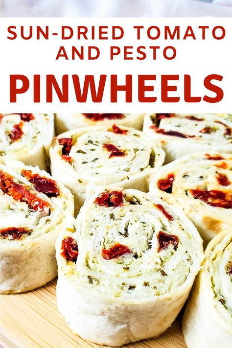 Pinwheel Appetizers Sundried Tomato, Sun Dried Tomato Wrap Recipes, Sundried Tomato Wrap, Sun Dried Tomato Pinwheels, Sundried Tomato Pinwheels, Mediterranean Pinwheel Appetizers, Sun Dried Tomato Appetizer Recipes, Pesto Pinwheel Appetizers, Pesto Appetizers Appetizer Ideas