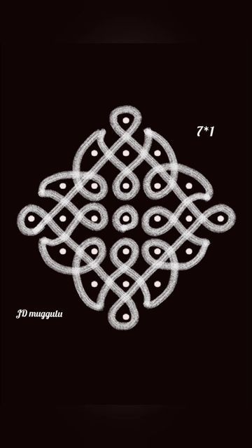 Chukkala Muggulu Dots, Small Muggulu Easy, Muggulu With Dots, Simple Rangoli With Dots, Simple Rangoli Kolam, Designs Rangoli, Pattern Design Drawing, Chukkala Muggulu, Easy Rangoli Designs Videos