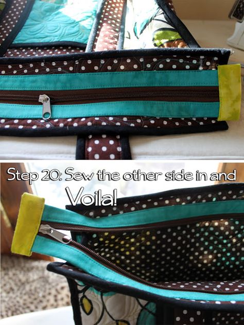 Diy Sac Pochette, Zipper Tutorial, Sew Zipper, Sew Ins, Sewing Purses, Diy Purse, Craft Bags, Bags Tutorial, Purse Patterns