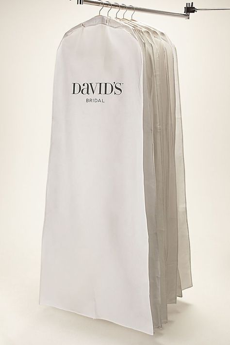 Non White Wedding Dresses, Bridal Logo, Linen Wedding Dress, Wedding Dress White, Davids Bridal Wedding Dresses, Clothing Packaging, Bridal Wedding Dress, Cover Style, Garment Bag