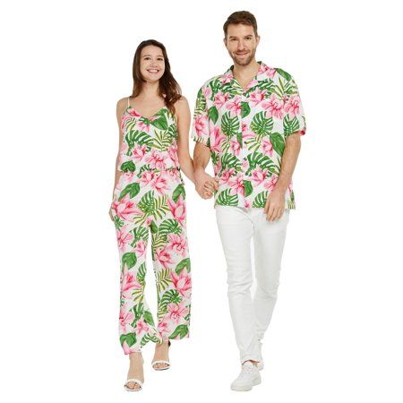 Matching Honeymoon Outfits, Luau Shirts, Couple Vacation, Luau Outfits, Sew Ideas, Athletic Wear Womens, Couple Matching Outfits, Vacation Fashion, Wedding Party Shirts