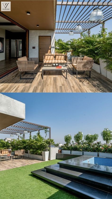 First Floor Terrace Ideas, Covered Terrace Design, Terrace Porch Ideas, Apartment Terrace Ideas Rooftops, Simple Terrace Garden Ideas In India, Sun Terrace Ideas, Rooftop Terrace Design Indian, Open Terrace Ideas India, Indian Terrace Ideas