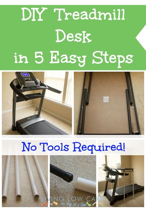 How to Make a DIY Treadmill Desk in 5 Easy Steps - Holistically Engineered Treadmill Desk Diy, Diy Treadmill Desk, Diy Treadmill, Treadmill Desk, Book Rack, Losing Fat, Diy Desk, Workout Rooms, Home Gym