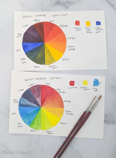 Learn how to mix gouache with ease. Get the right color every time with these easy tips and tricks for mixing gouache paint. #gouache #paintingtips Gouache Techniques, Paint Gouache, Gouache Paint Set, Abstract Art Photography, Movie Color Palette, Color Mixing Guide, Photography Sketchbook, Gouache Color, White Gouache