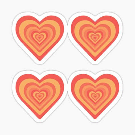 red/orange layered hearts! • Millions of unique designs by independent artists. Find your thing. Orange Stickers, Scrapbook Printable, Orange Heart, Heart Stickers, Independent Artist, Unique Designs, Finding Yourself, Orange, For Sale