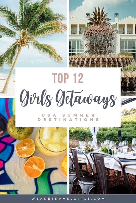 There is nothing quite like a weekend or week-long getaway in the United States with your girlfriends during the summer! With so many fabulous summer girls getaway destinations to choose from, in this article, we round up our top 12 girls getaway destinations in the US to get you excited for a weekend away with girlfriends! | best girls trip destinations in the us summer | girls trip ideas destinations summer | best girls weekend trips in the summer | girls trips in the us summer San Juan, Vacation Ideas For Friends, Usa Weekend Trips, Weekend Birthday Ideas, Mom Getaway Ideas, Girls Birthday Weekend Ideas, Sister Vacation Ideas, 30th Birthday Trips For Women, Girls Trip Places