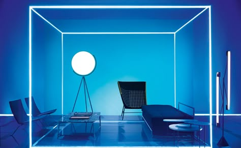 Full beam: eternal sunshine for spotless minds | Wallpaper* Make Up Studio Interior, Lighting Concepts, Wallpaper Magazine, Led Floor, Edge Lighting, Lighting Design Interior, Eternal Sunshine, Interior Architect, Led Floor Lamp