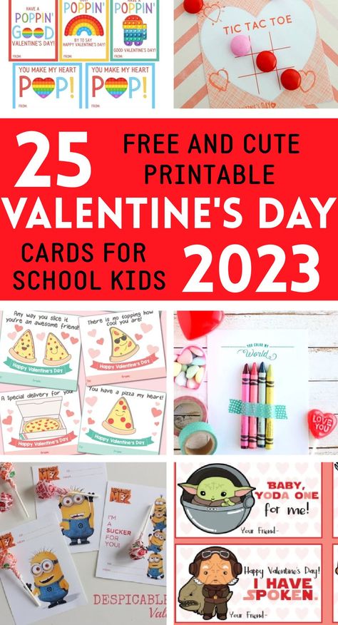 FREE PRINTABLE VALENTINE'S DAY CARDS FOR KIDS. Have kids in school or preschool and need some cheap or quick Valentine's Day cards? These free printable V day cards are perfect and so cute! Preschool Valentine Cards, Free Valentines Day Cards, Free Valentine Cards, Cute Valentines Day Cards, Free Printable Valentines Cards, Valentine Card Template, Free Printable Valentines, Printable Valentines Day Cards, Printable Valentines Cards