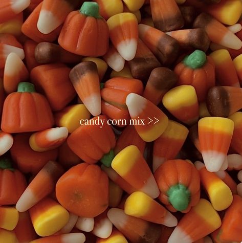 and my cavities Candy Corn Aesthetic, Corn Aesthetic, Pumpkin Candy Corn, Fall Candy, Pumpkin Chai, Fall Mood Board, Fall Foods, Fall Mood, When They Cry